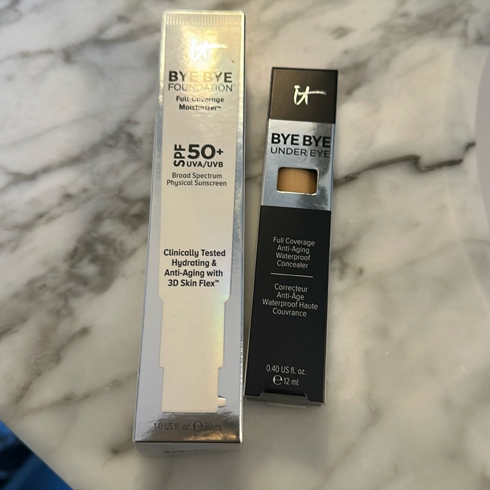 NEW IT cosmetics Bye Bye foundation SPF 50 under eye concealer combo